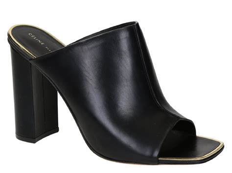 celine sandals black|celine heeled sandals.